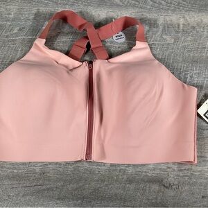 Duluth trading High Impact Front-Zip Sports Bra - Dusty Rose 22W